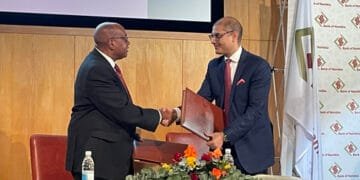 Johannes Gawaxab, Governor Of The Bank Of Namibia (left) And Npci Ceo Ritesh Shukla.