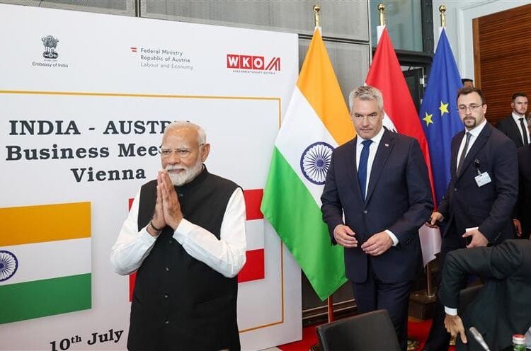 Pm Addresses India Austria Ceo Meeting.