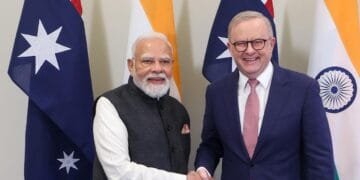 Pm modi meets australian counterpart albanese