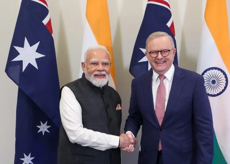 Pm modi meets australian counterpart albanese
